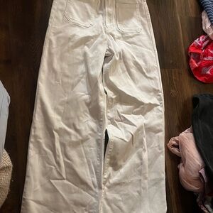 Just Black Men's White Wide-Leg Chinos